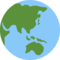 Globe Showing Asia-Australia emoji on Twitter